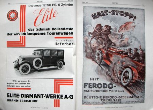Braunbecks "Motor" Magazine January 1928 (9017)